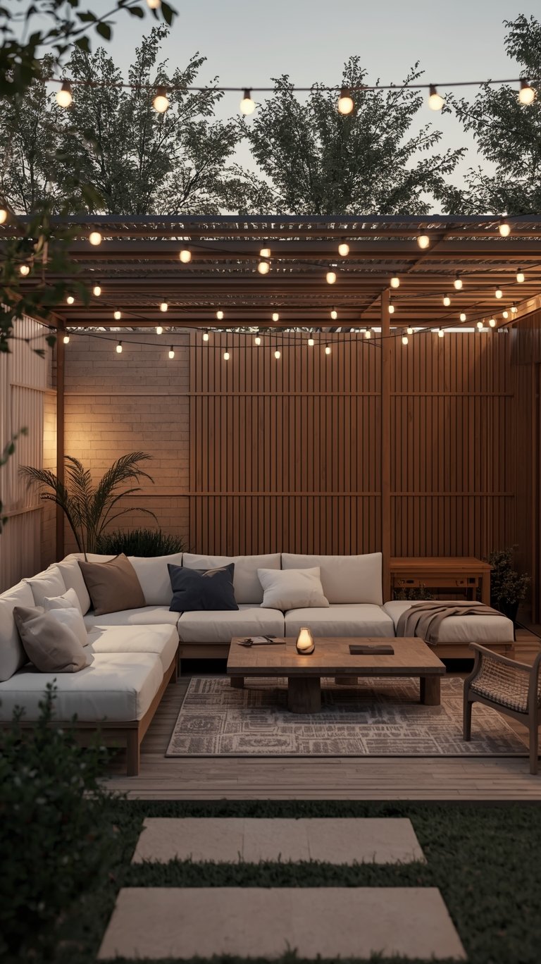 Chic Minimalist Outdoor String Lights Ideas