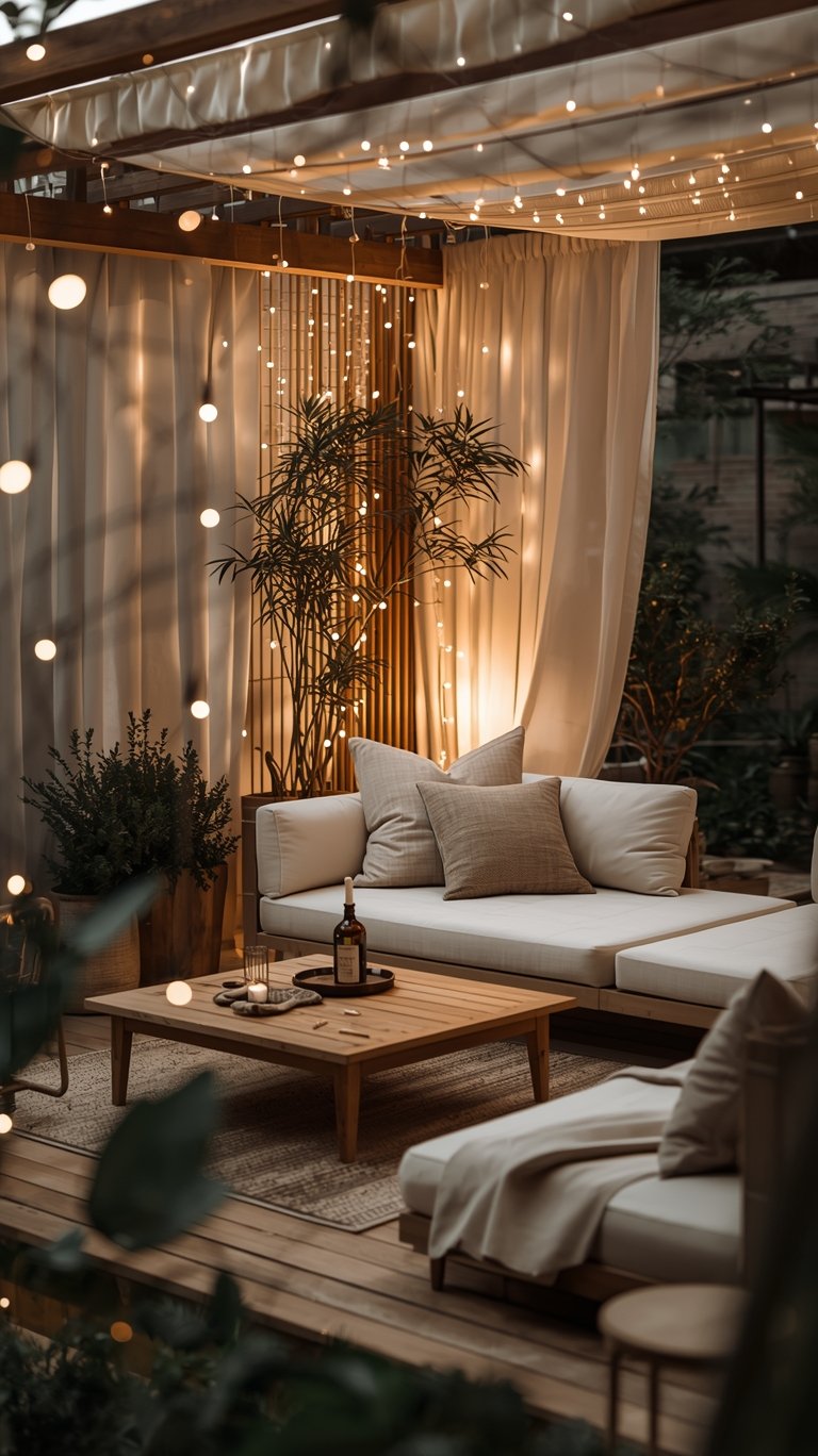 Chic Minimalist Outdoor String Lights Ideas