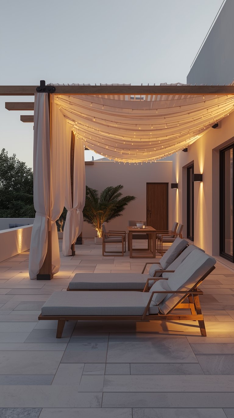 Chic Minimalist Outdoor String Lights Ideas