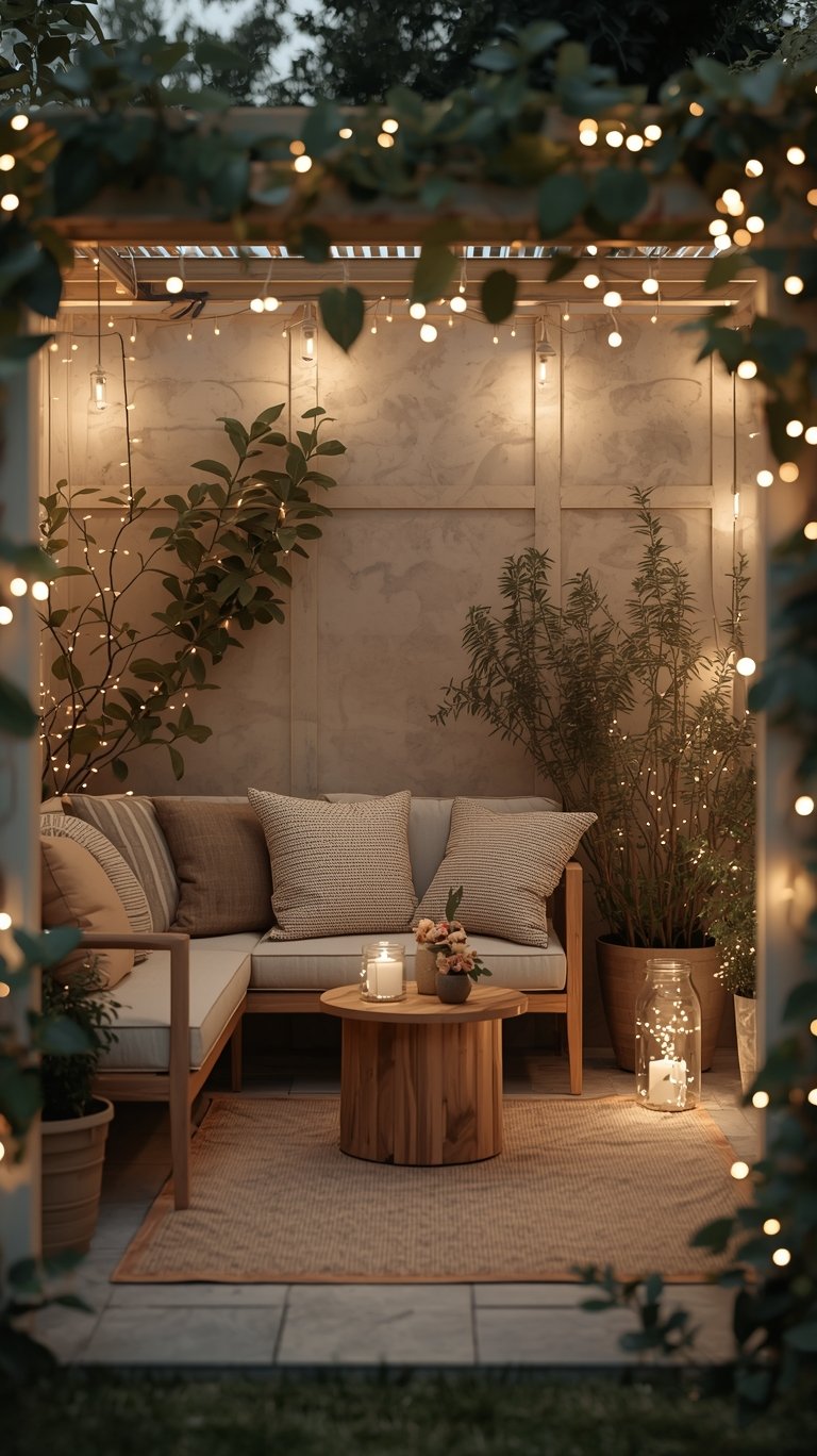 Chic Minimalist Outdoor String Lights Ideas