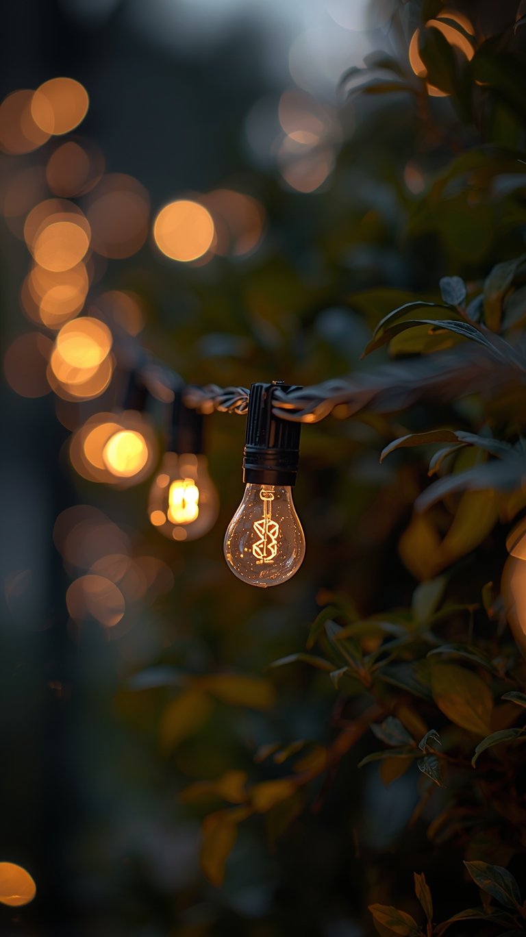 Chic Minimalist Outdoor String Lights Ideas