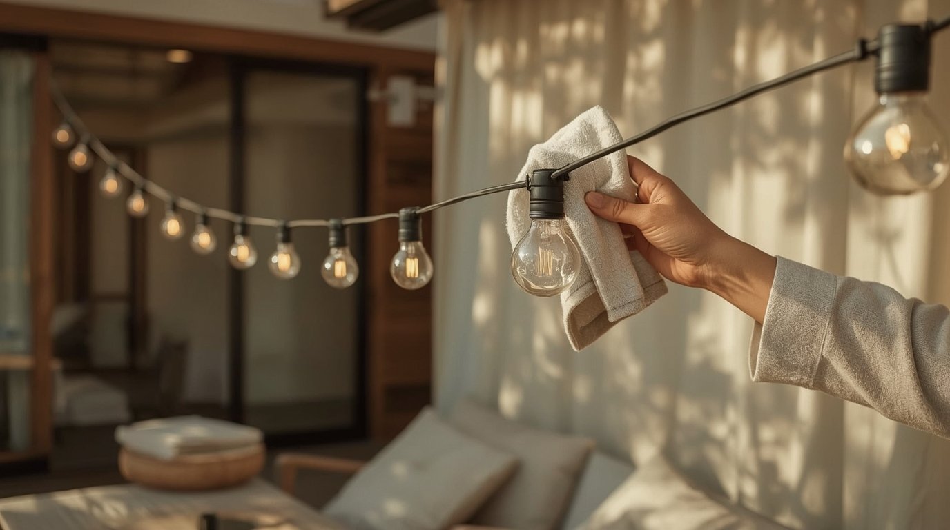 Chic Minimalist Outdoor String Lights Ideas