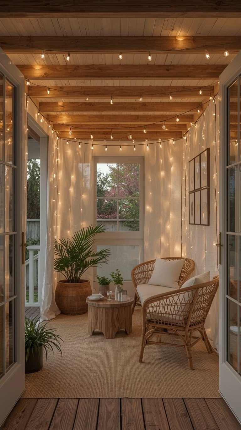 Chic Minimalist Outdoor String Lights Ideas