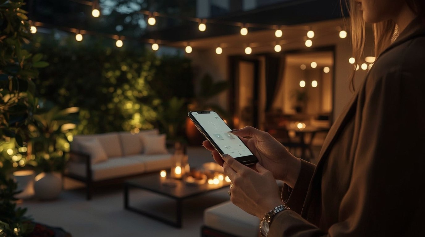 Chic Minimalist Outdoor String Lights Ideas