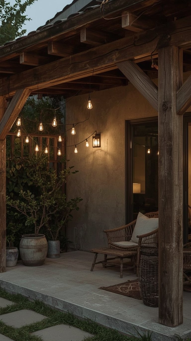 Chic Minimalist Outdoor String Lights Ideas