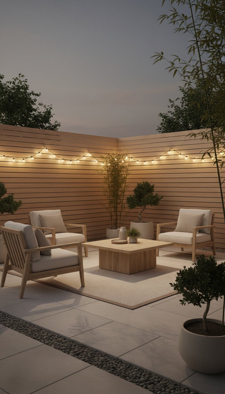 Chic Minimalist Outdoor String Lights Ideas