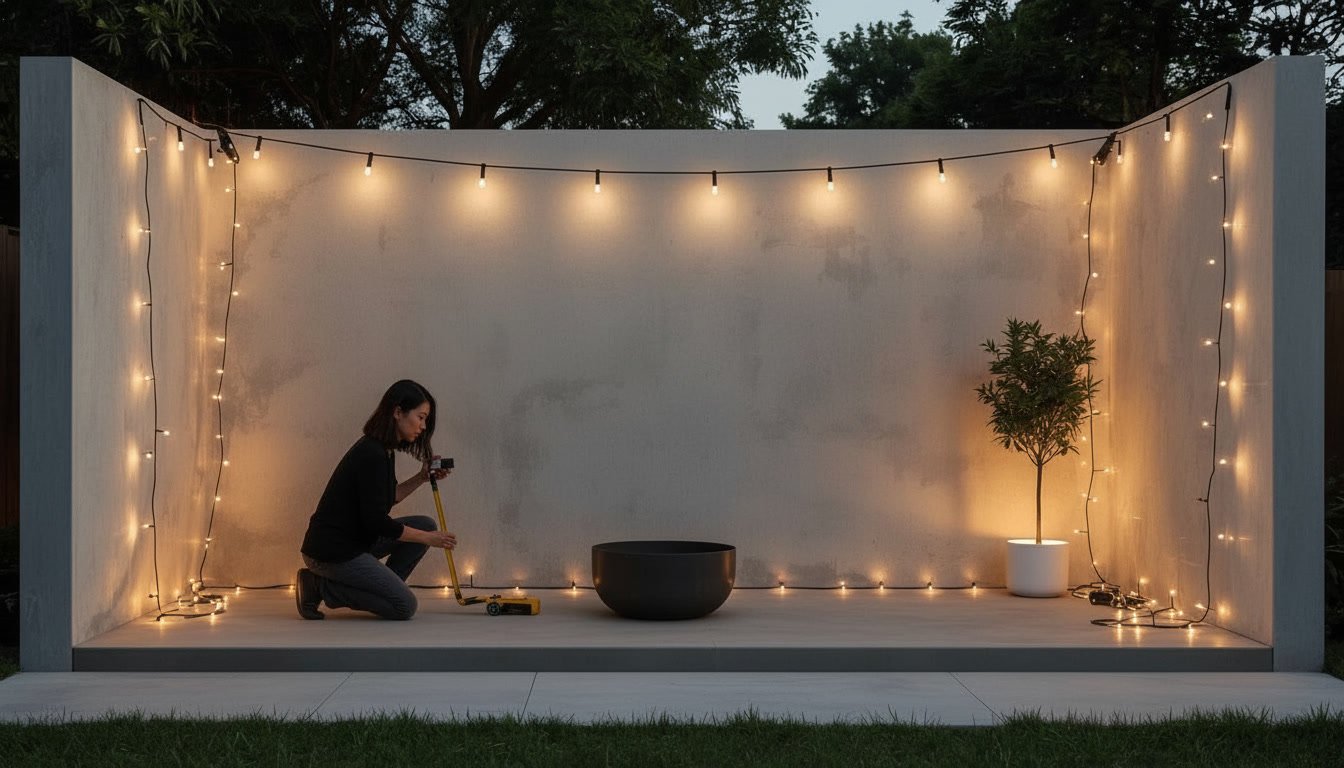Chic Minimalist Outdoor String Lights Ideas