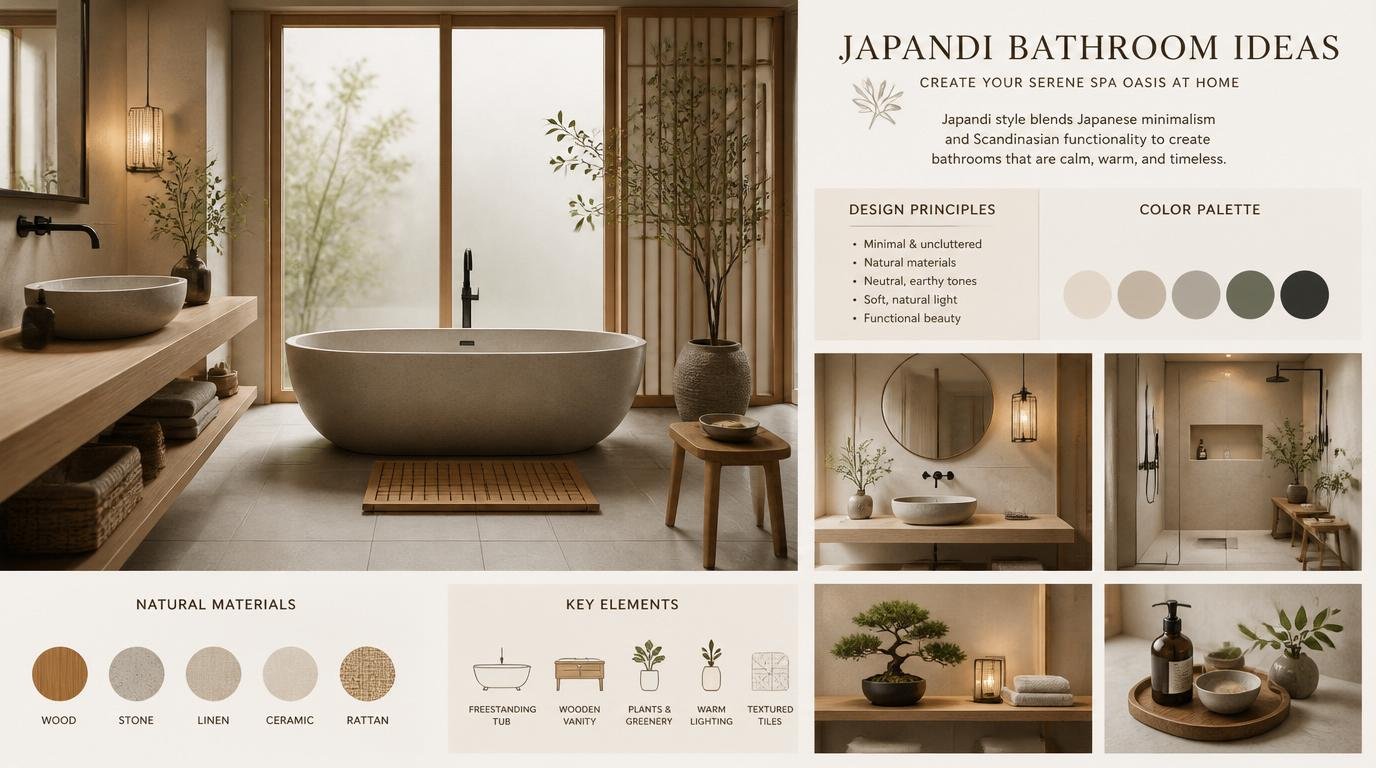 Japandi Bathroom Ideas: Create Your Serene Spa Oasis at Home by Dwell Studio 24