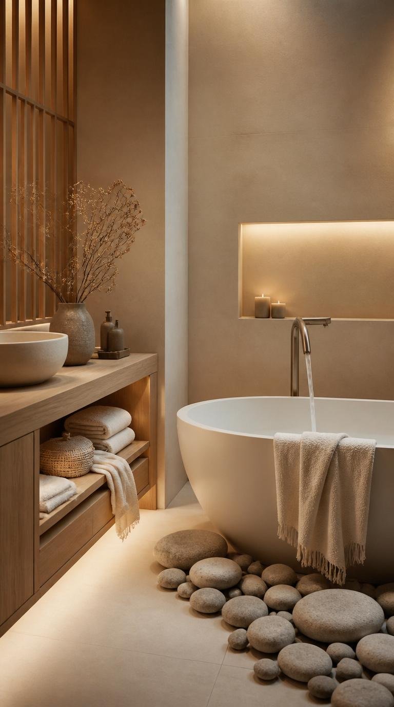Japandi Bathroom Ideas: Create Your Serene Spa Oasis at Home by Dwell Studio 24