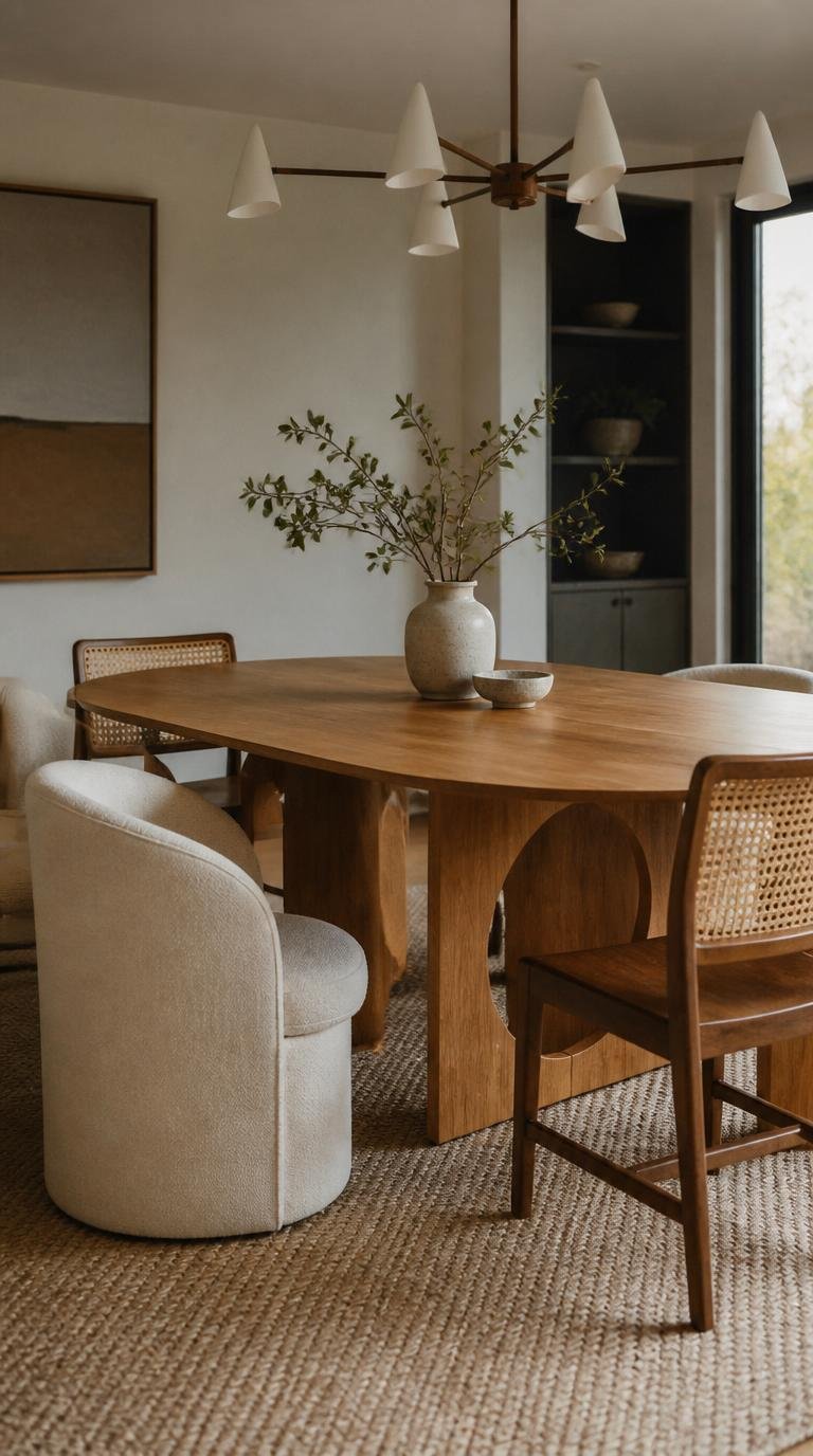 Organic Modern Dining Room: Effortless Ways to Create Warmth and Sophistication by dwell studio 24
