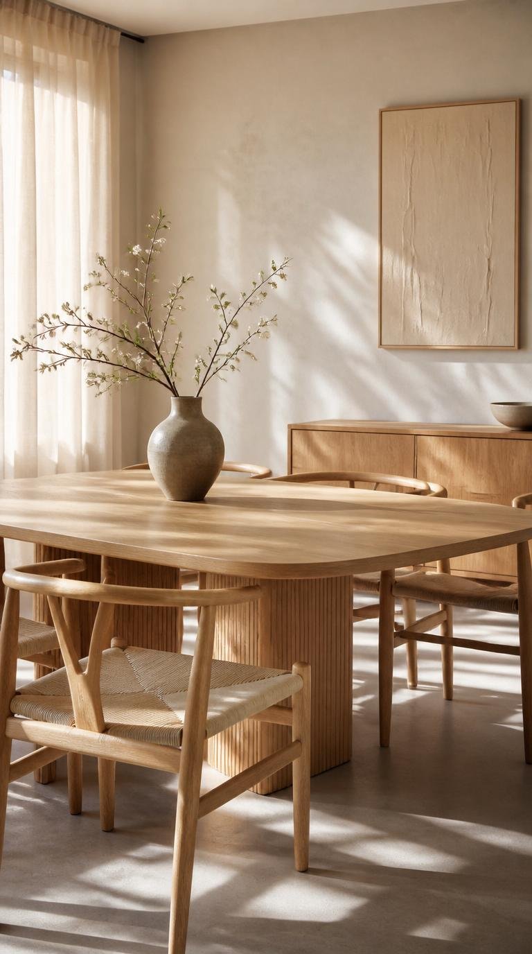 How to Design a Beautiful Japandi Dining Room That Feels Warm, Minimal, and Timeless. By Dwell Studio 24