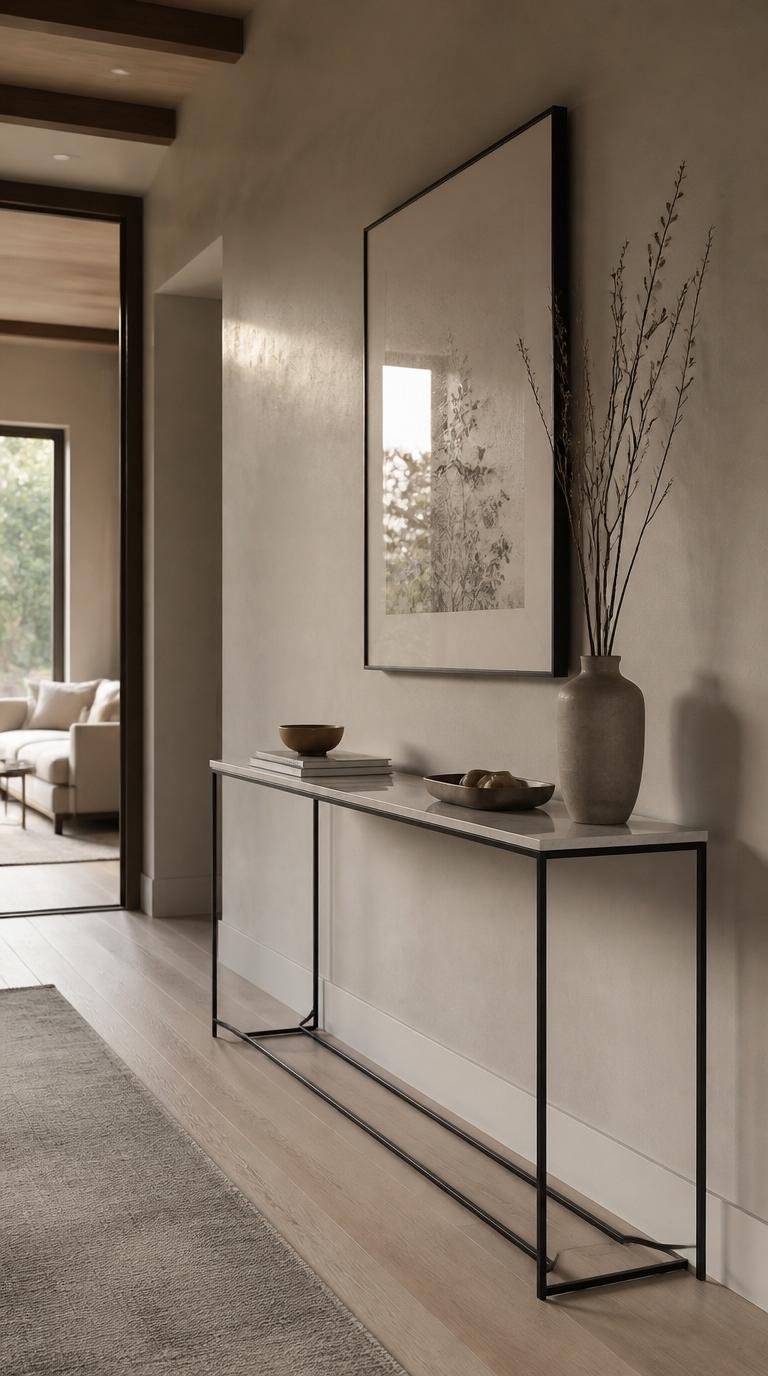 Narrow Console Table for Entryway: 15 Brilliant Ideas for Small Spaces by dwell studio 24
