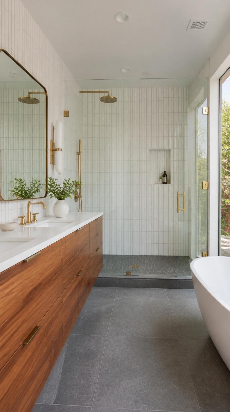 Mid Century Modern Bathroom Ideas: 40 Timeless Designs That Never Go Out of Style by Dwell Studio 24