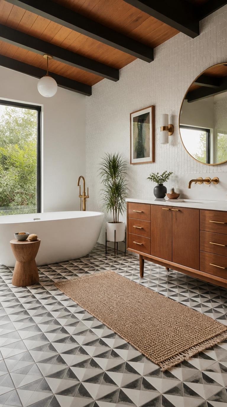 Mid Century Modern Bathroom Ideas: 40 Timeless Designs That Never Go Out of Style by Dwell Studio 24