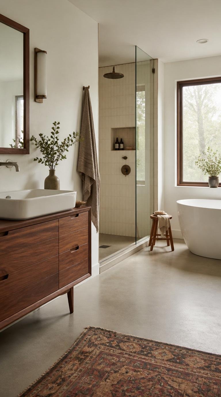 Mid Century Modern Bathroom Ideas: 40 Timeless Designs That Never Go Out of Style by Dwell Studio 24
