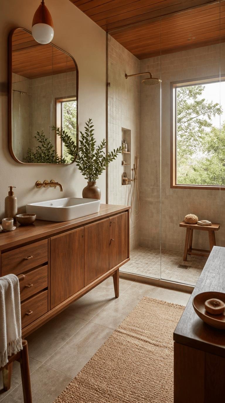Mid Century Modern Bathroom Ideas: 40 Timeless Designs That Never Go Out of Style by Dwell Studio 24