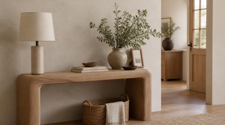 Narrow Console Table for Entryway: 15 Brilliant Ideas for Small Spaces by dwell studio 24