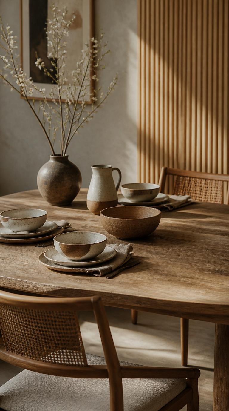 How to Design a Beautiful Japandi Dining Room That Feels Warm, Minimal, and Timeless. By Dwell Studio 24