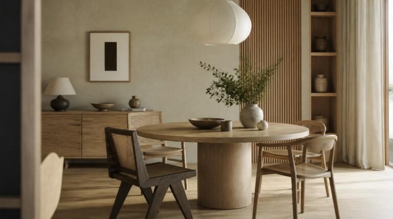 How to Design a Beautiful Japandi Dining Room That Feels Warm, Minimal, and Timeless. By Dwell Studio 24