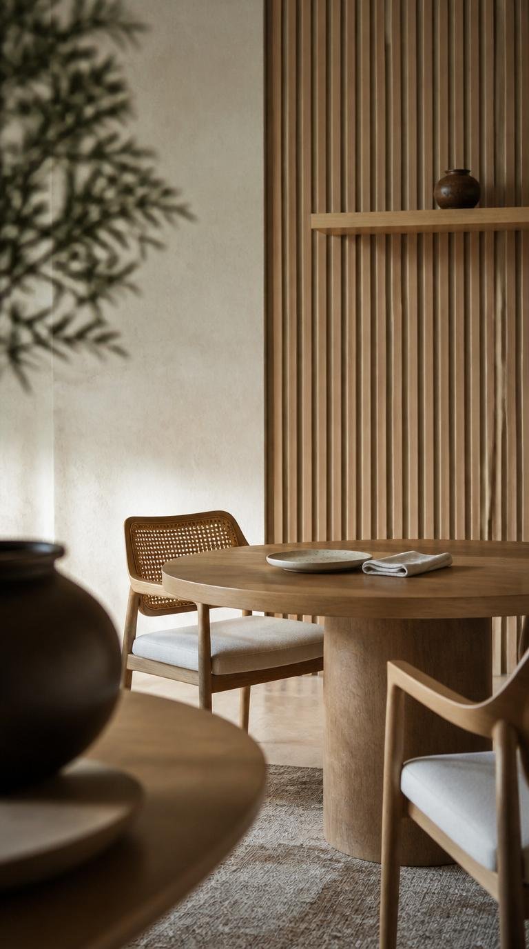 How to Design a Beautiful Japandi Dining Room That Feels Warm, Minimal, and Timeless. By Dwell Studio 24