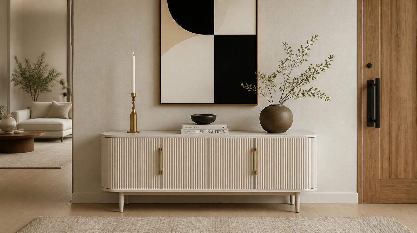 Fluted Console Table: The Elegant Entryway Piece Everyone Is Talking About by dwell studio 24