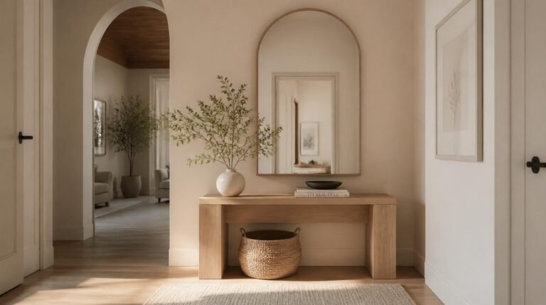 Console Table with Mirror: Effortless Ways to Style Your Entryway Wall by Dwell Studio 24