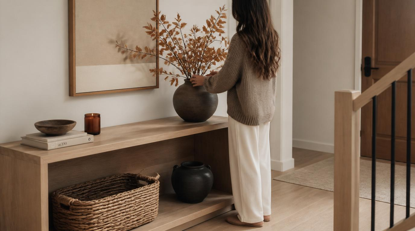Fall Entryway Table Decor: Cozy and Beautiful Ideas to Welcome the Season by Dwell Studio 24