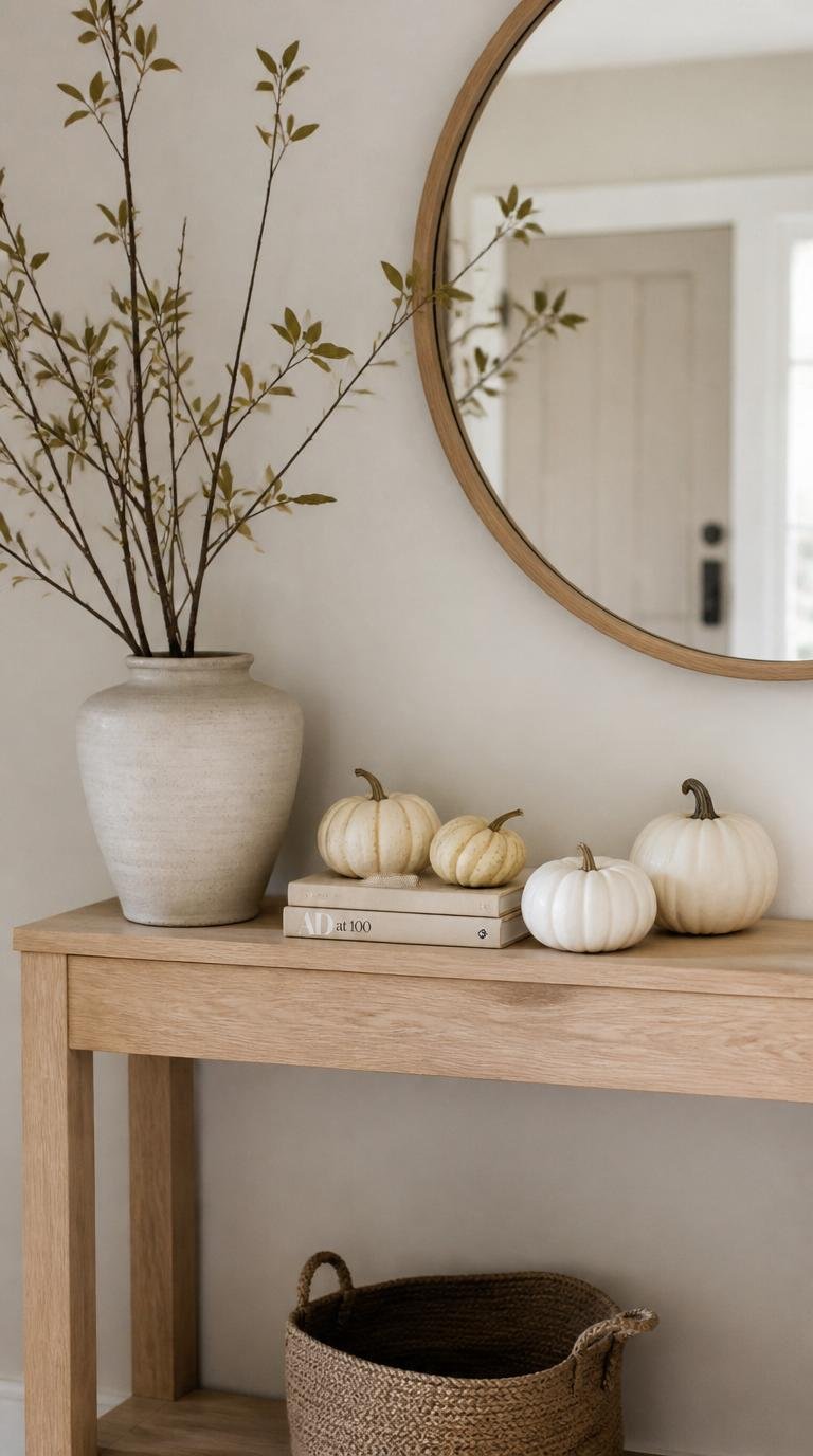 Fall Entryway Table Decor: Cozy and Beautiful Ideas to Welcome the Season by Dwell Studio 24