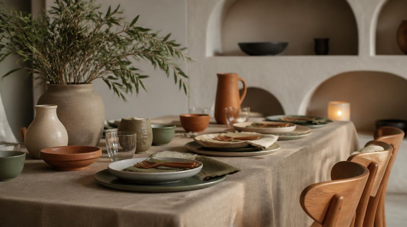 Friendsgiving Ideas: Effortless Modern Table Setup for a Crowd By Dwell Studio 24