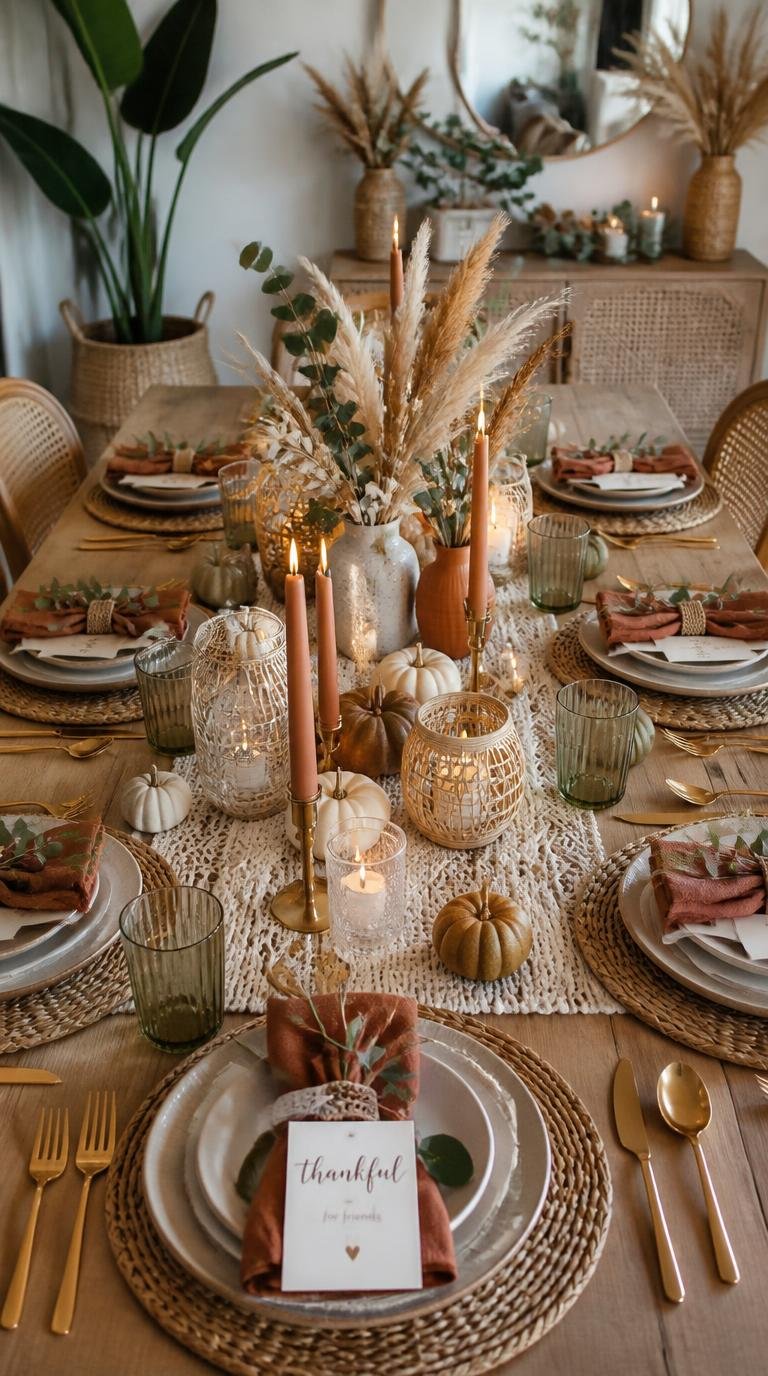 Friendsgiving Ideas: Effortless Modern Table Setup for a Crowd By Dwell Studio 24