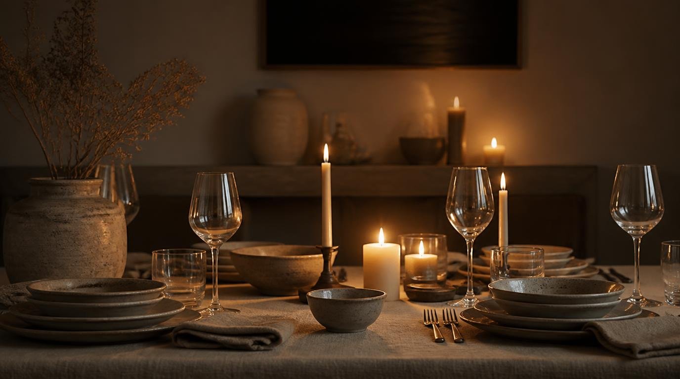 Friendsgiving Ideas: Effortless Modern Table Setup for a Crowd By Dwell Studio 24