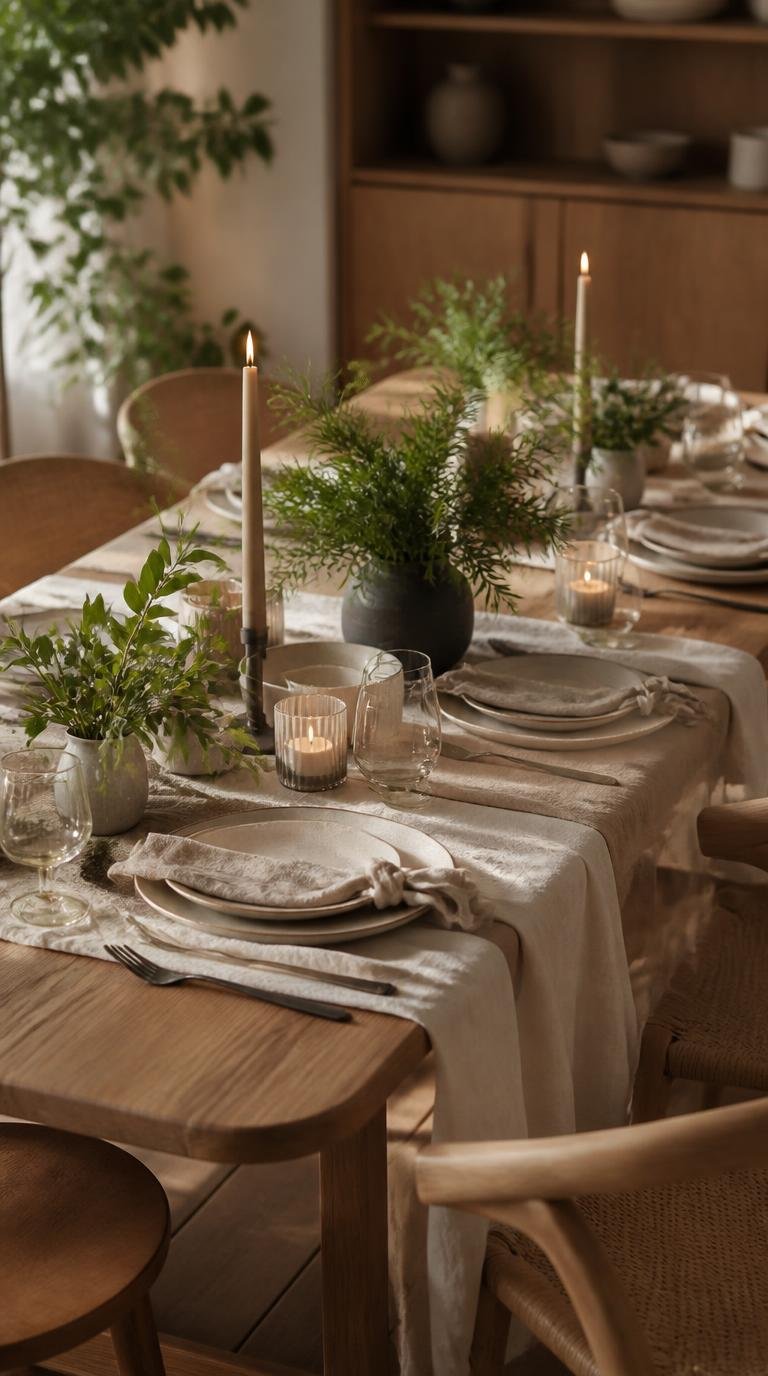 Friendsgiving Ideas: Effortless Modern Table Setup for a Crowd By Dwell Studio 24