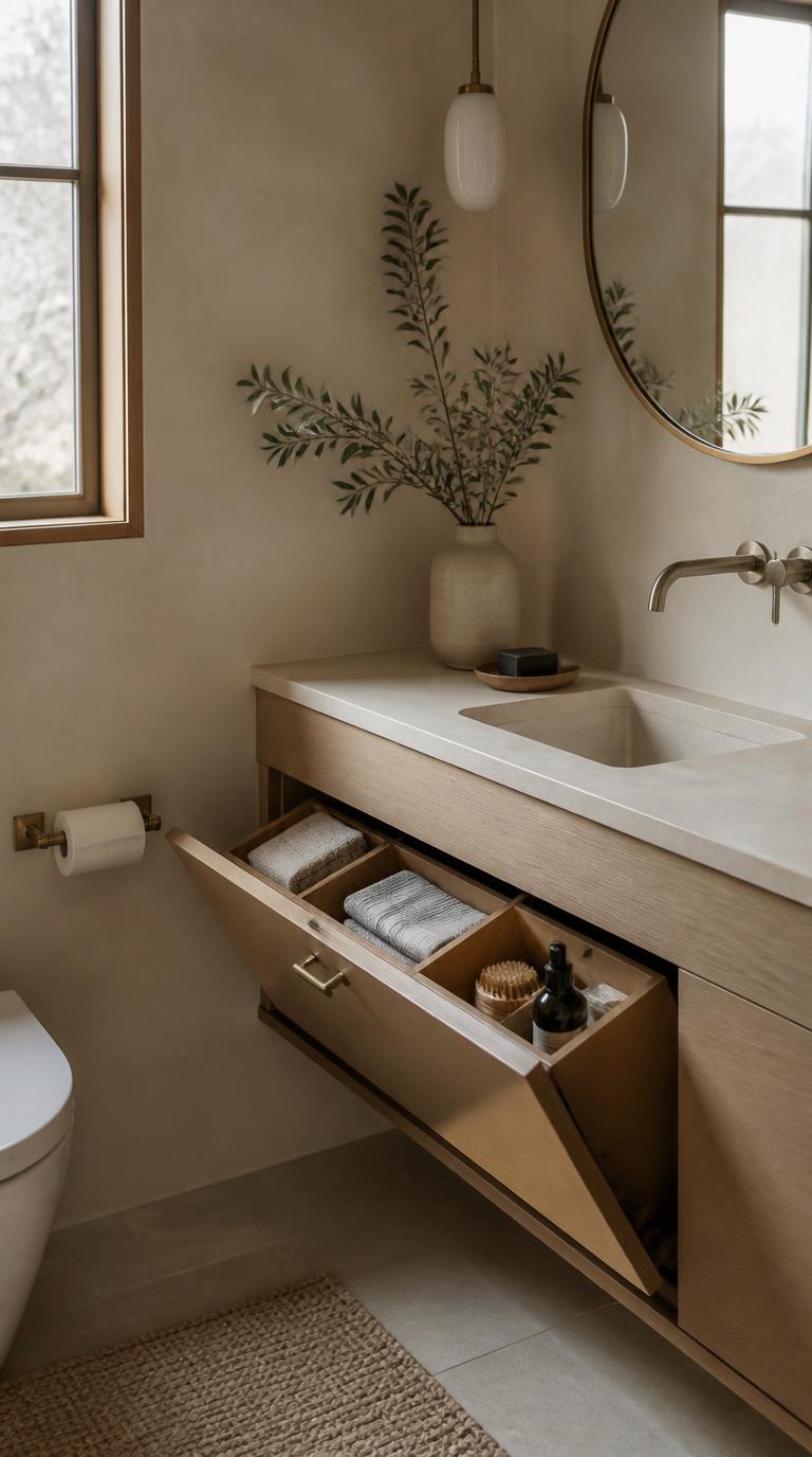 34 Stunning Small Bathroom Storage Ideas That Feel Effortless