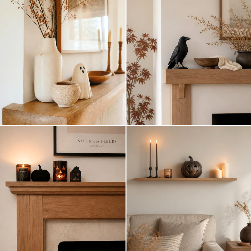 Halloween Mantel Decor: 12 Beautiful Tricks for an Elevated Fireplace